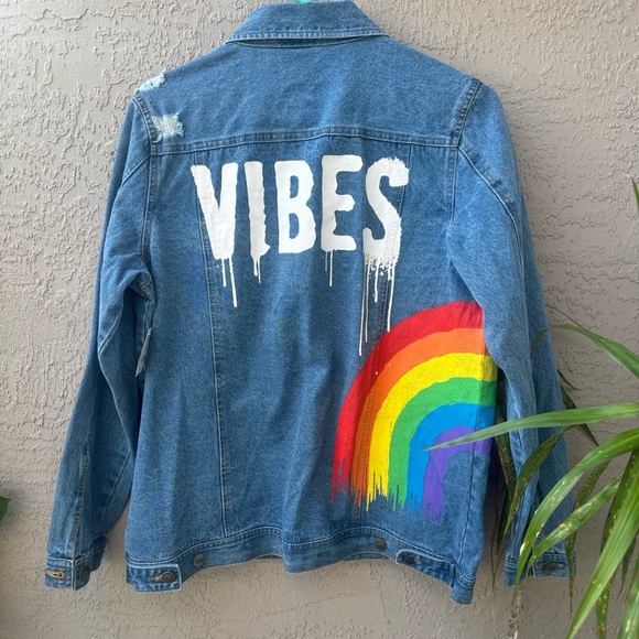 M&M'S Jackets & Blazers - NWT M&M Pride Rainbow 🌈 Vibes Denim Jacket